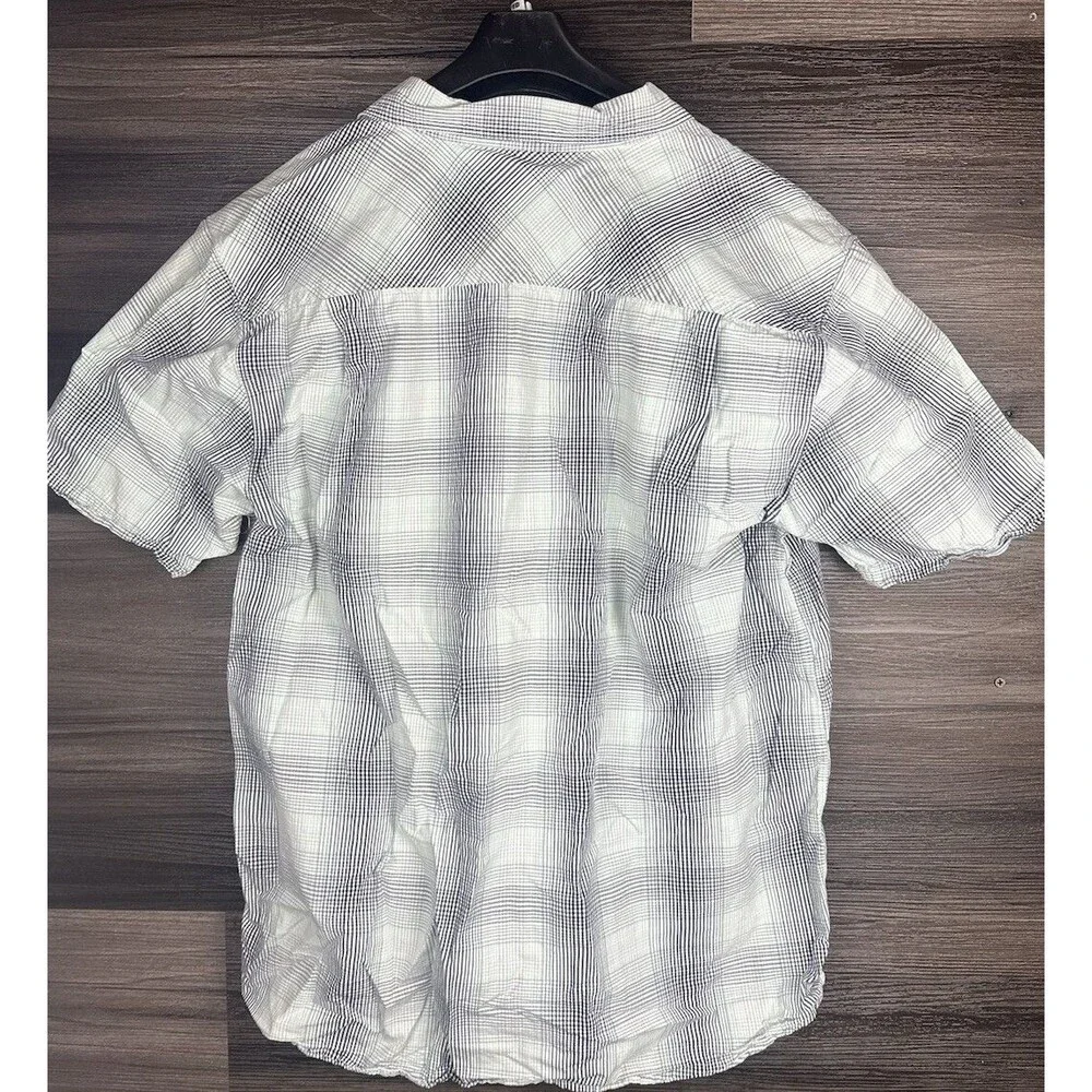 The North Face‎ Mens Button Down Shirt XL Green Plaid Short Sleeve Outdoors